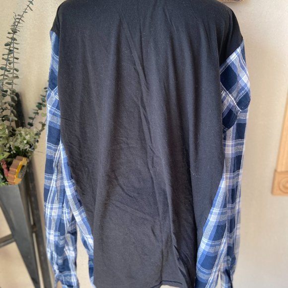 🔥SOLD🔥 Marvel Classic X-Men Handmade Refashioned Upcycled Plaid Flannel ~L/XL - Picture 3 of 4